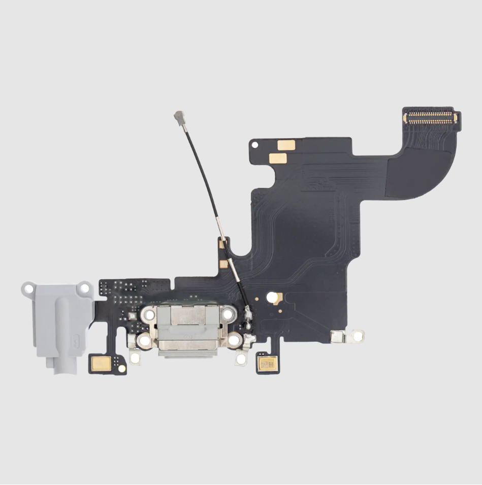 Charging Port Flex Cable For iPhone 6S (Aftermarket) (Silver)