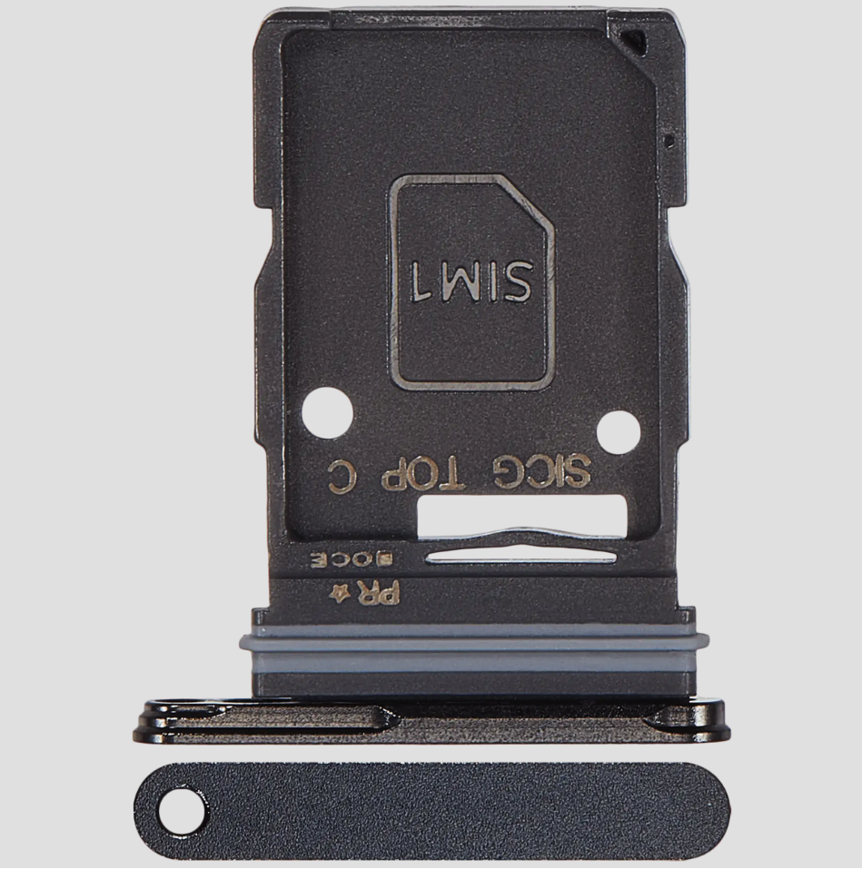 Single Sim Card Tray For Samsung Galaxy S25 Edge (S937) (Premium) (Titanium Jetblack)