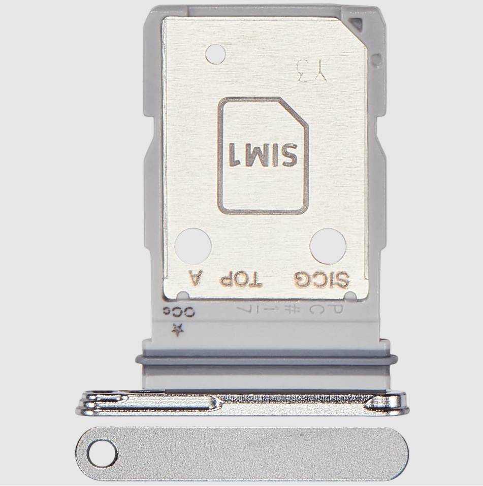 Dual Sim Card Tray For Samsung Galaxy S25 Edge (S937) (Premium) (Titanium Silver)