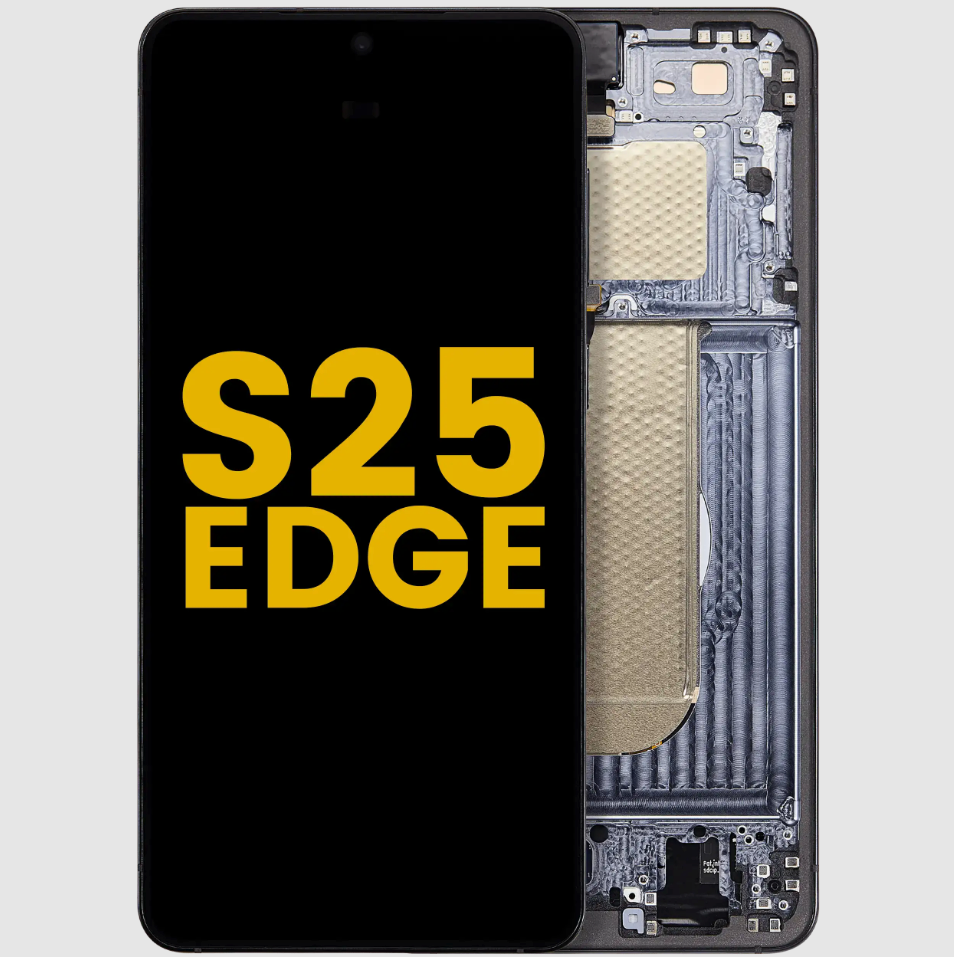 OLED Assembly With Frame For Samsung Galaxy S25 Edge (Refurbished) (Titanium Jetblack)