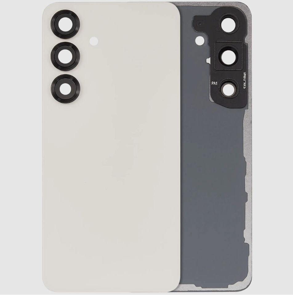 Back Cover Glass With Camera Lens For Samsung Galaxy S25 5G (No Logo) (Aftermarket Plus) (Pink Gold)