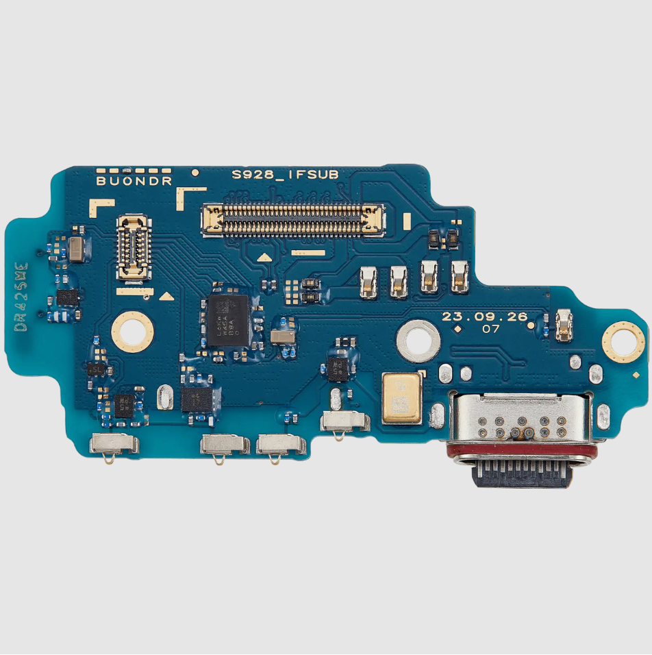 Charging Port Board With Sim Card Reader For Samsung Galaxy S24 Ultra 5G (S9280) (Dual Card Version) (Premium)