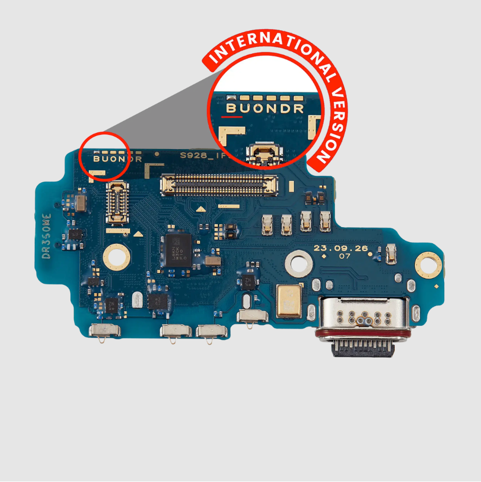 Charging Port Board With Sim Card Reader For Samsung Galaxy S24 Ultra 5G (S928B) (International Version) (Premium)