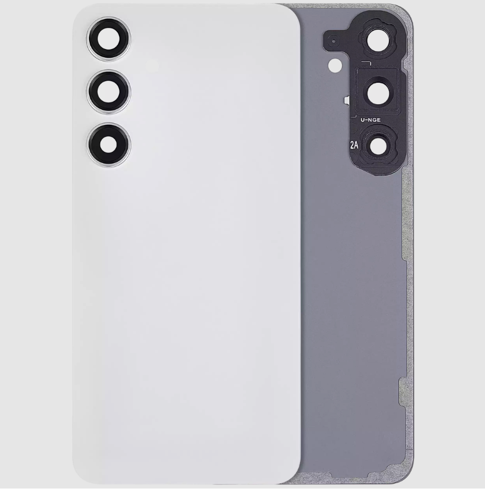 Back Cover Glass With Camera Lens For Samsung Galaxy S24 Plus 5G (No Logo) (Aftermarket Plus) (Marble Gray)