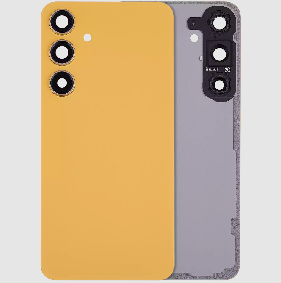 Back Cover Glass With Camera Lens For Samsung Galaxy S24 Plus 5G (No Logo) (Aftermarket Plus) (Sandstone Orange)
