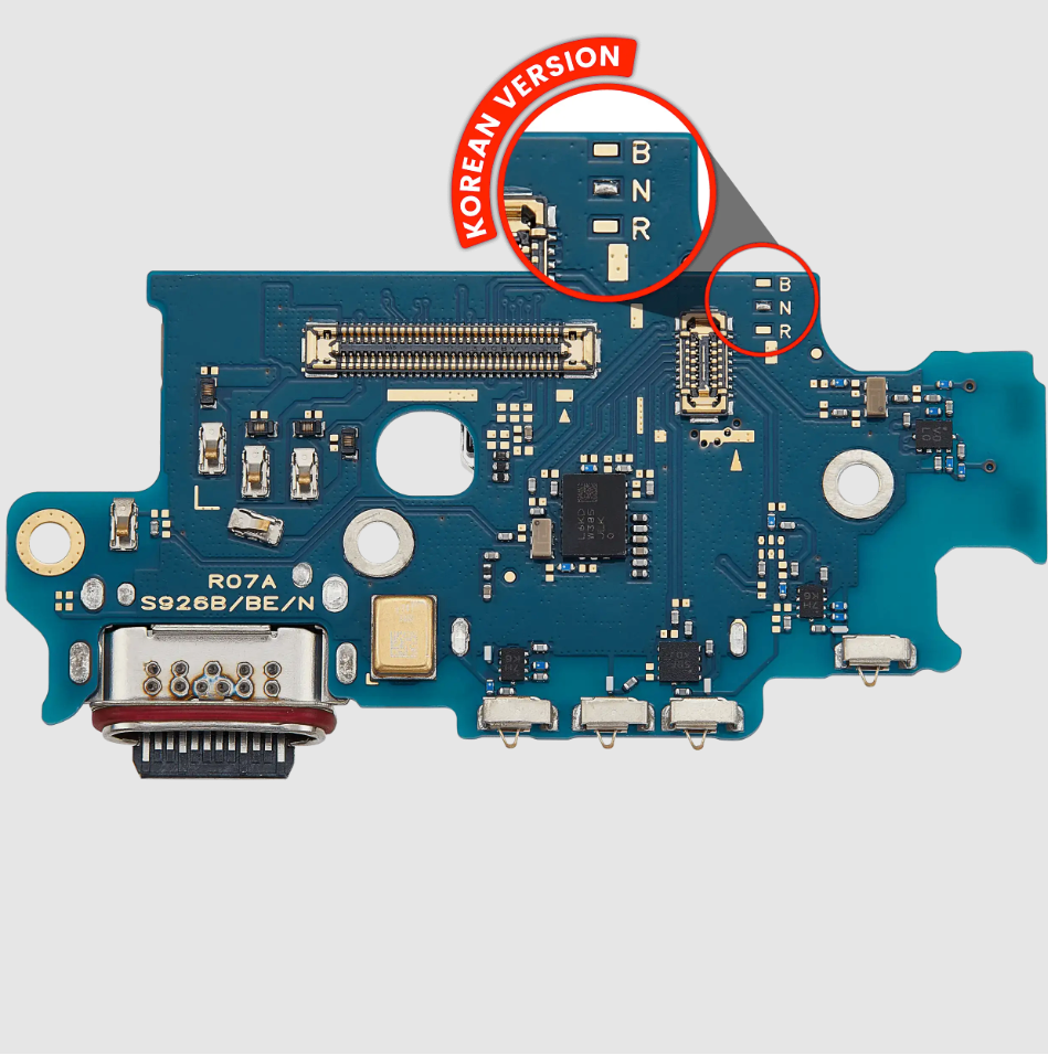 Charging Port Board With Sim Card Reader For Samsung Galaxy S24 Plus 5G (S926N) (Korean Version) (Premium)