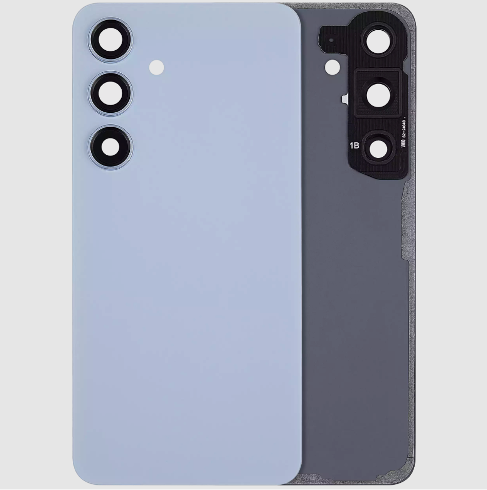 Back Cover Glass With Camera Lens For Samsung Galaxy S24 5G (No Logo) (Aftermarket Plus) (Sapphire Blue)
