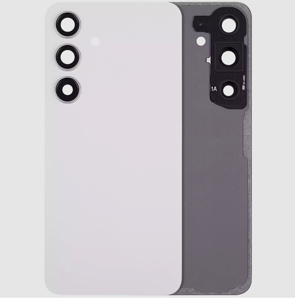 Back Cover Glass With Camera Lens For Samsung Galaxy S24 5G (No Logo) (Aftermarket Plus) (Marble Gray)