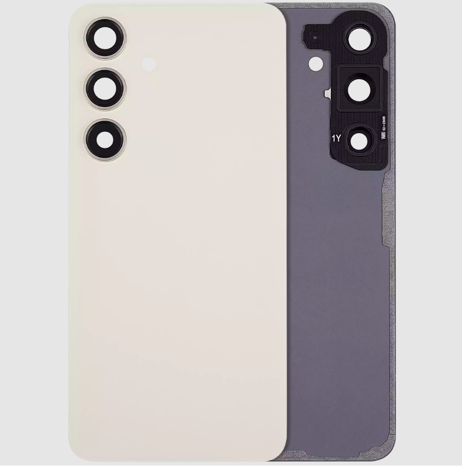 Back Cover Glass With Camera Lens For Samsung Galaxy S24 5G (No Logo) (Aftermarket Plus) (Amber Yellow)