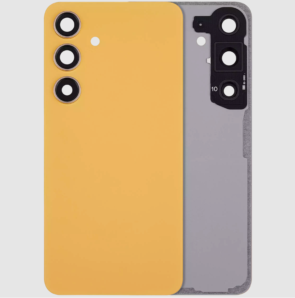 Back Cover Glass With Camera Lens For Samsung Galaxy S24 5G (No Logo) (Aftermarket Plus) (Sandstone Orange)