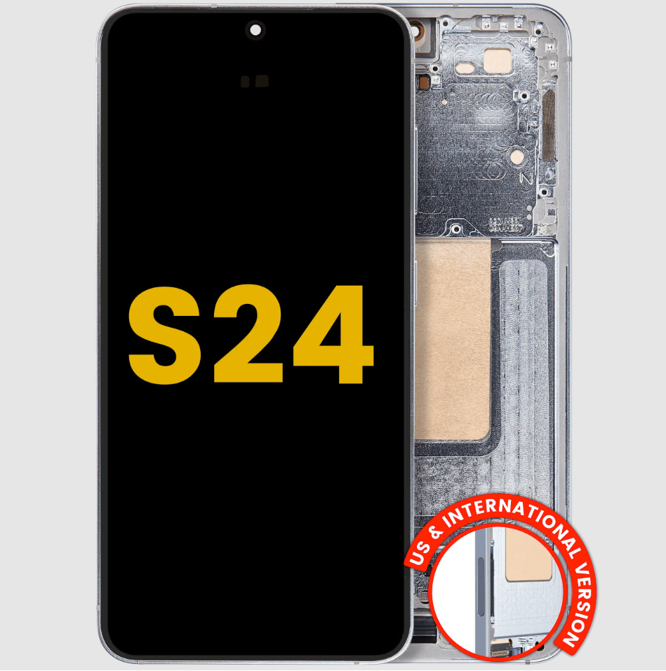 OLED Assembly With Frame For Samsung Galaxy S24 5G (US & International Version) (Refurbished) (Sapphire Blue)