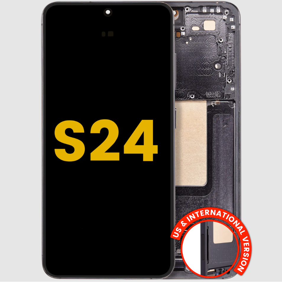 OLED Assembly With Frame For Samsung Galaxy S24 5G (US & International Version) (Refurbished) (Onyx Black)