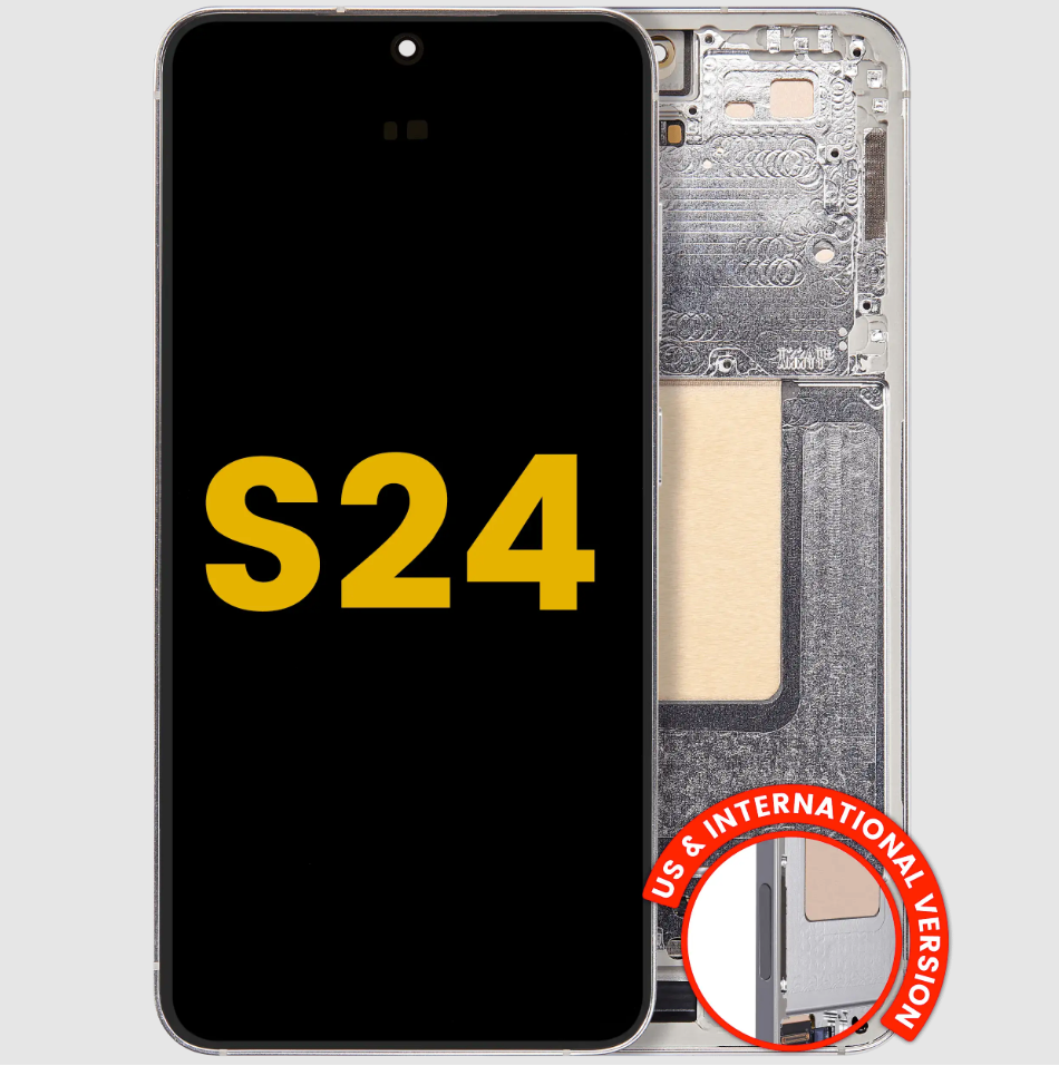 OLED Assembly With Frame For Samsung Galaxy S24 5G (US & International Version) (Refurbished) (Marble Grey)