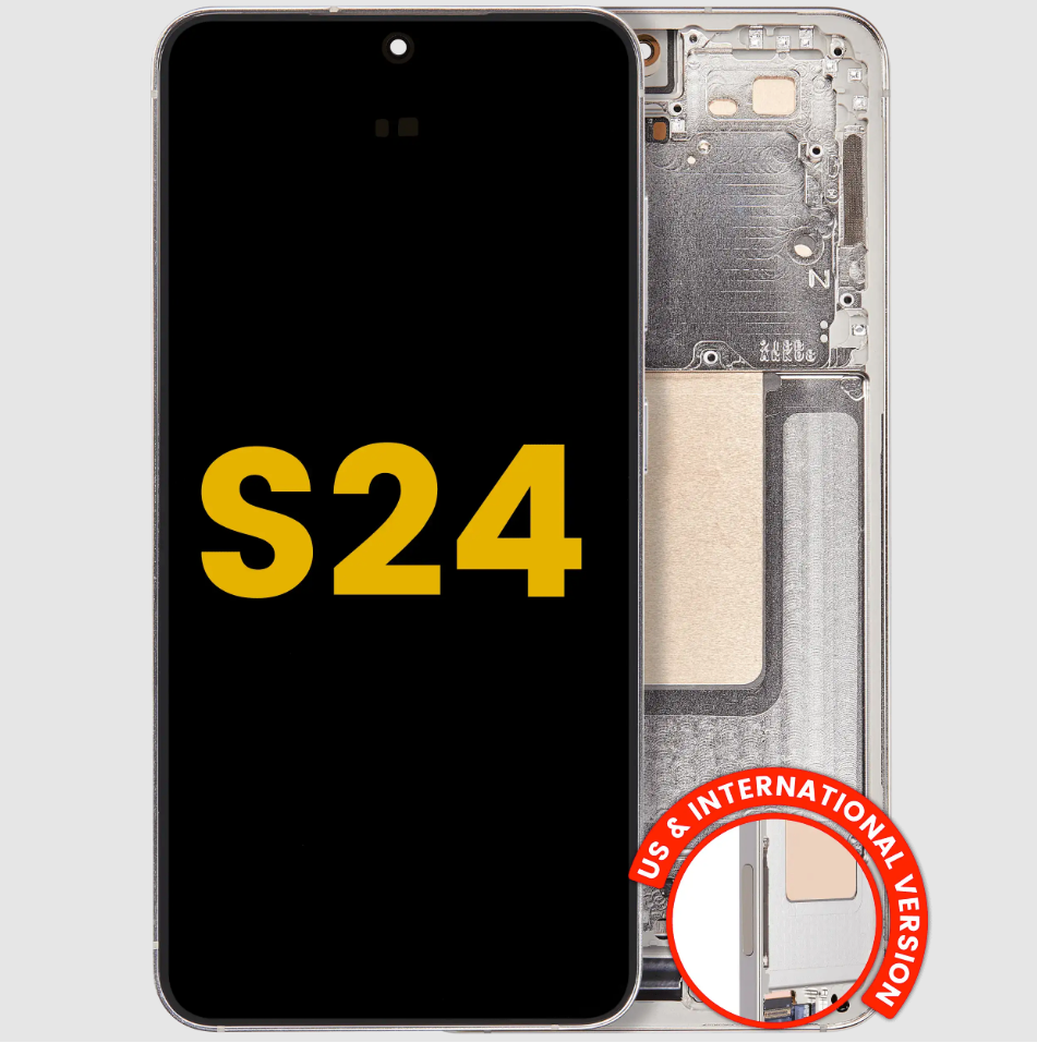 OLED Assembly With Frame For Samsung Galaxy S24 5G (US & International Version) (Refurbished) (Amber Yellow)