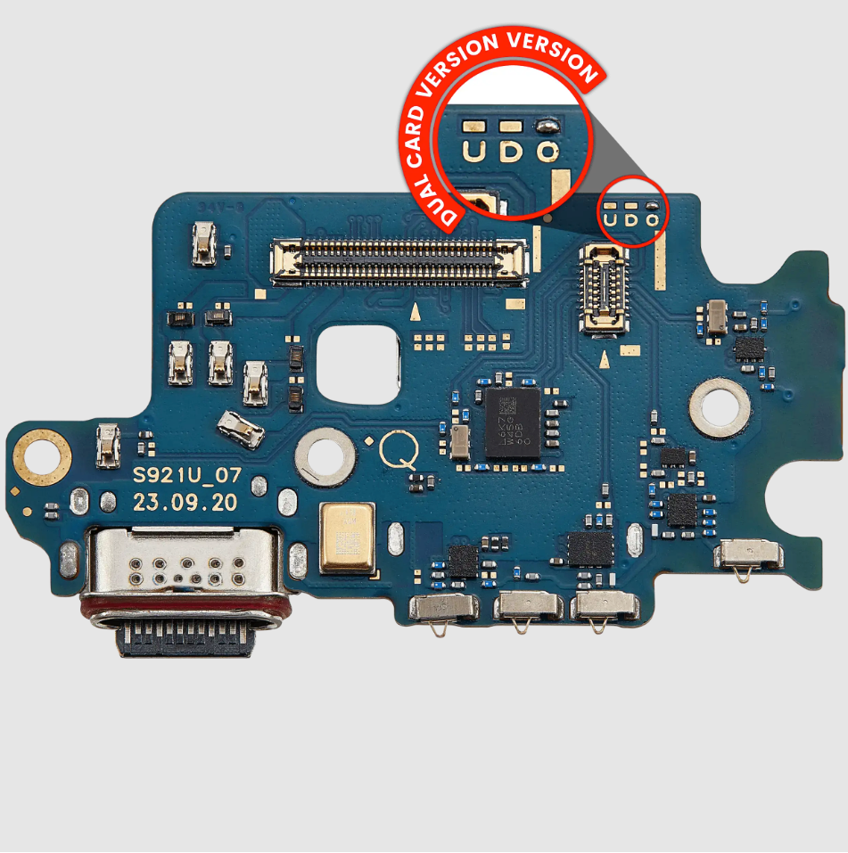 Charging Port Board With Sim Card Reader For Samsung Galaxy S24 5G (S9210) (Dual Card Version) (Premium)