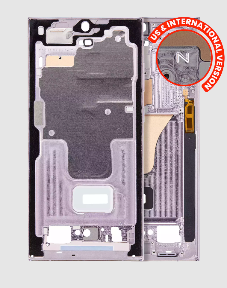 Mid-Frame Housing For Samsung Galaxy S23 Ultra 5G (US & International Version) (Lavender)