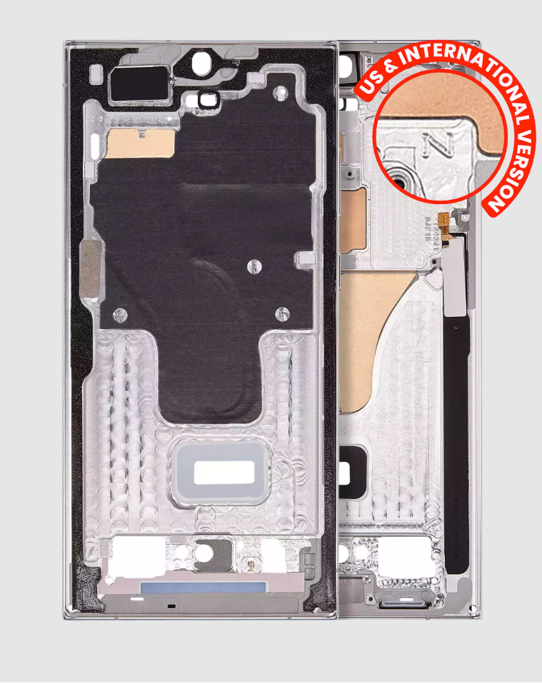 Mid-Frame Housing For Samsung Galaxy S23 Ultra 5G (US & International Version) (Sky Blue / Lime)