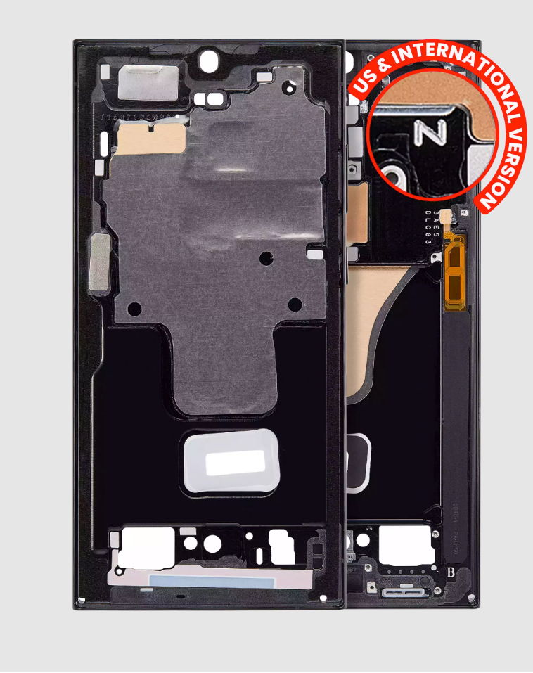 Mid-Frame Housing For Samsung Galaxy S23 Ultra 5G (US & International Version) (Phantom Black)