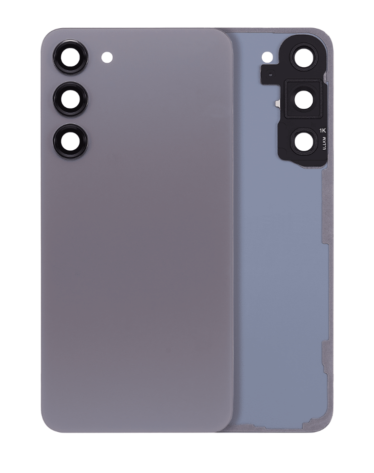 Back Cover Glass With Camera Lens For Samsung Galaxy S23 Plus 5G (No Logo) (Aftermarket Plus) (Graphite)