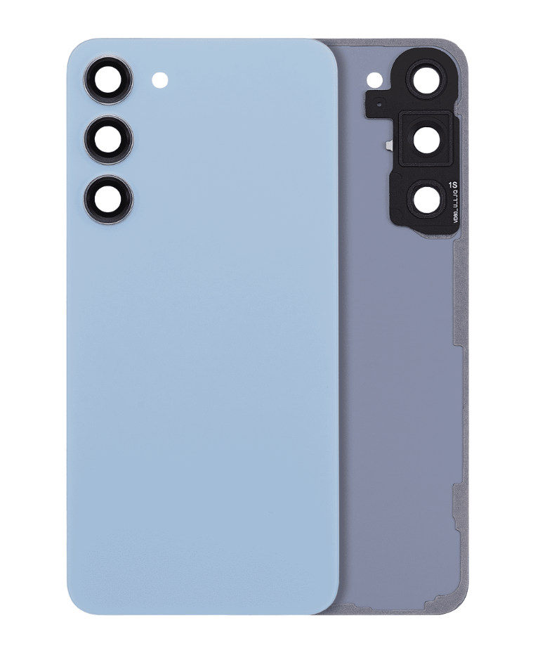 Back Cover Glass With Camera Lens For Samsung Galaxy S23 Plus 5G (No Logo) (Aftermarket Plus) (Blue)
