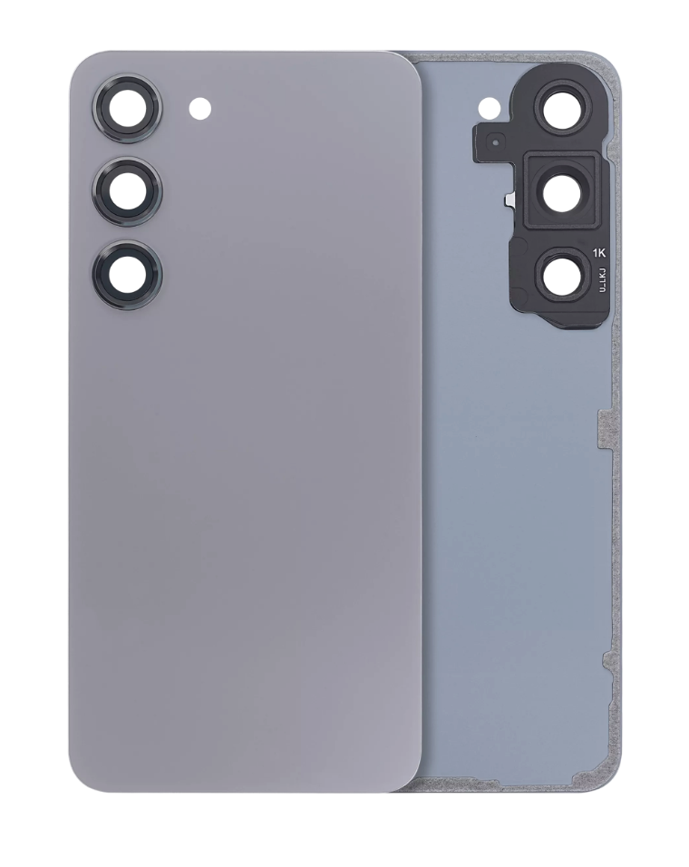 Back Cover Glass With Camera Lens For Samsung Galaxy S23 5G (No Logo) (Aftermarket Plus) (Graphite)