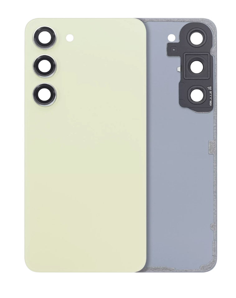 Back Cover Glass With Camera Lens For Samsung Galaxy S23 5G (No Logo) (Aftermarket Plus) (Lime)