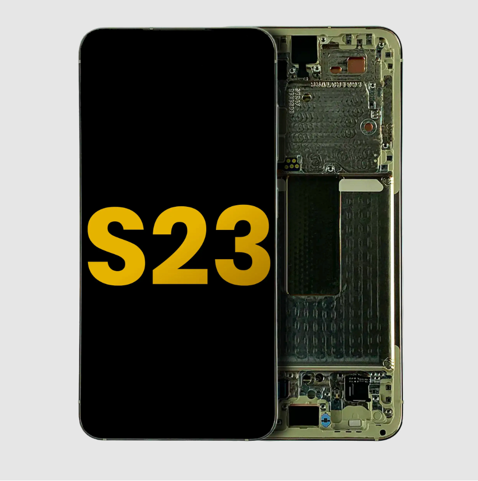 OLED Assembly With Frame For Samsung Galaxy S23 5G (US & International) (Refurbished) (Cream)