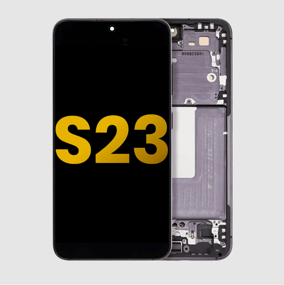 OLED Assembly With Frame For Samsung Galaxy S23 5G (US & International) (Refurbished) (Phantom Black)
