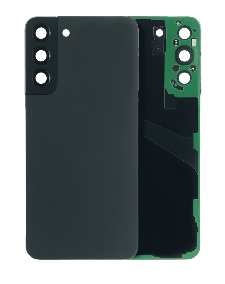 Back Cover Glass With Camera Lens For Samsung Galaxy S22 Plus 5G (No Logo) (Aftermarket Plus) (Phantom Black)