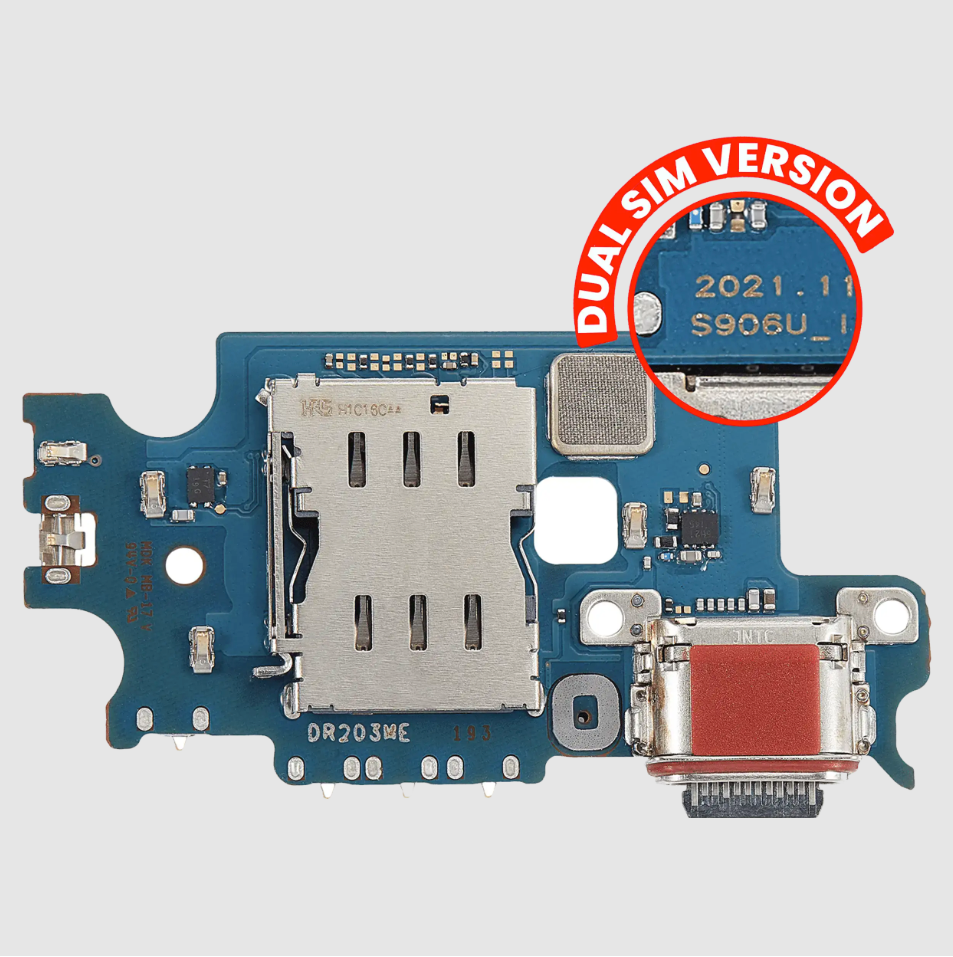 Charging Port Board With Sim Card Reader For Samsung Galaxy S22 Plus 5G (S9060) (Dual Sim Version) (Premium)