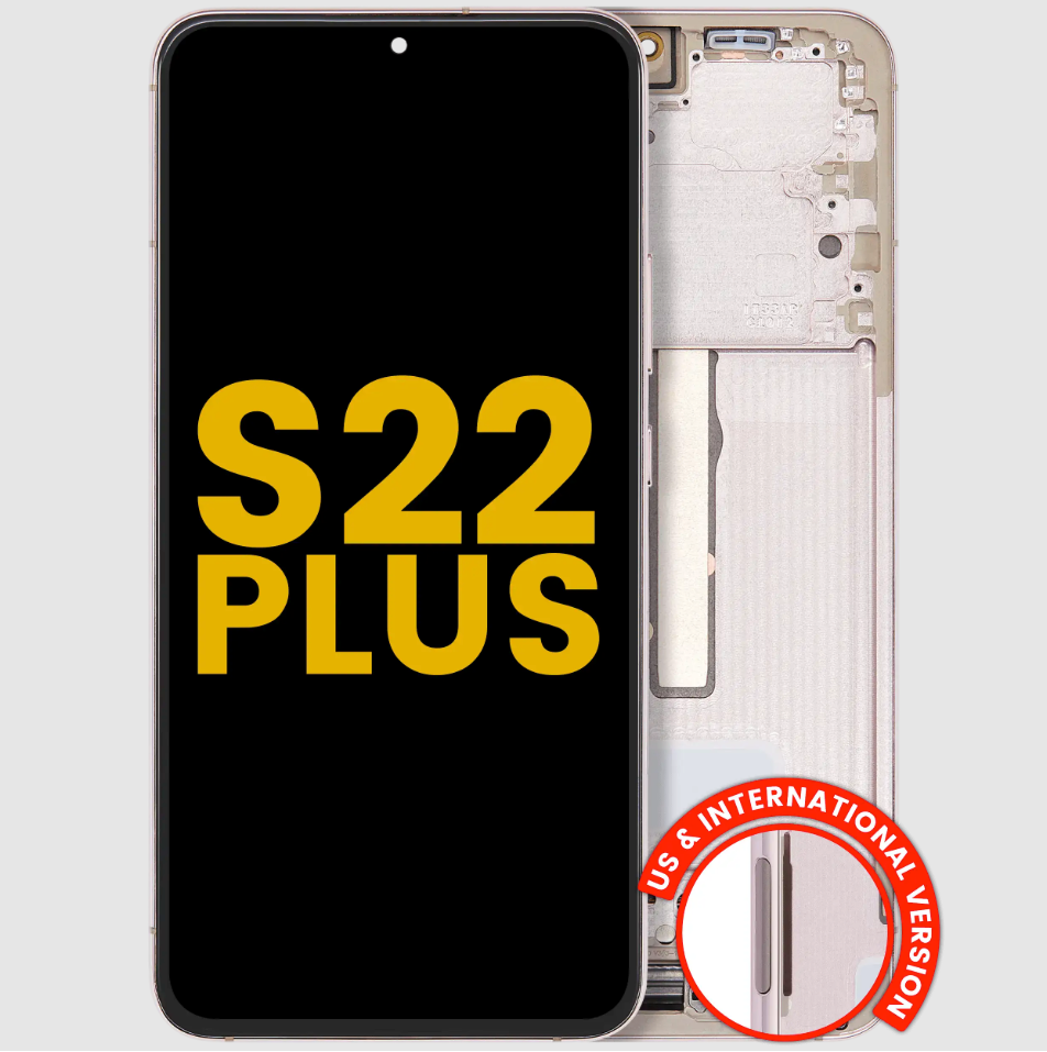 OLED Assembly With Frame For Samsung Galaxy S22 Plus 5G (US & International Version) (Refurbished) (Pink Gold / Violet)