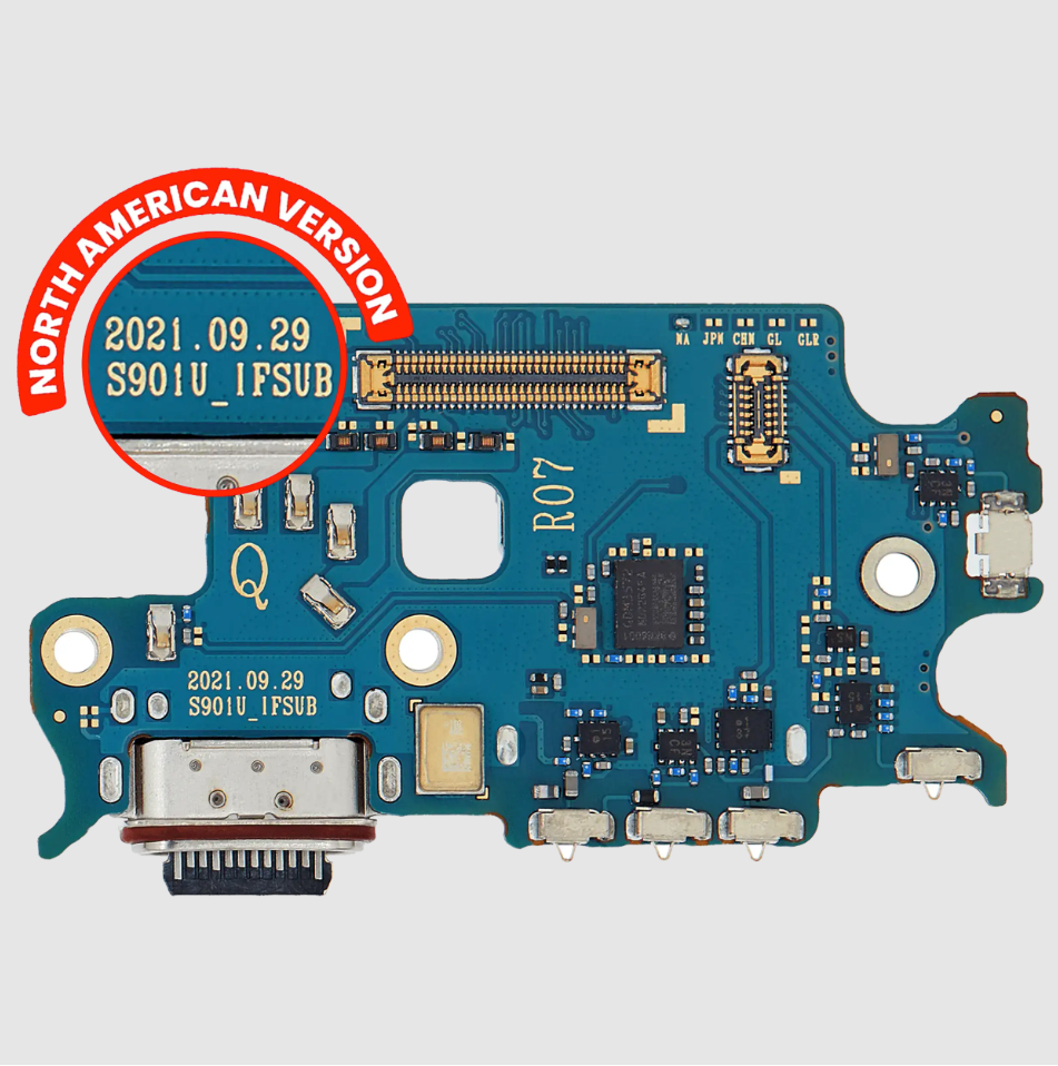 Charging Port Board With Sim Card Reader For Samsung Galaxy S22 5G (S901U) (US Version) (Premium)