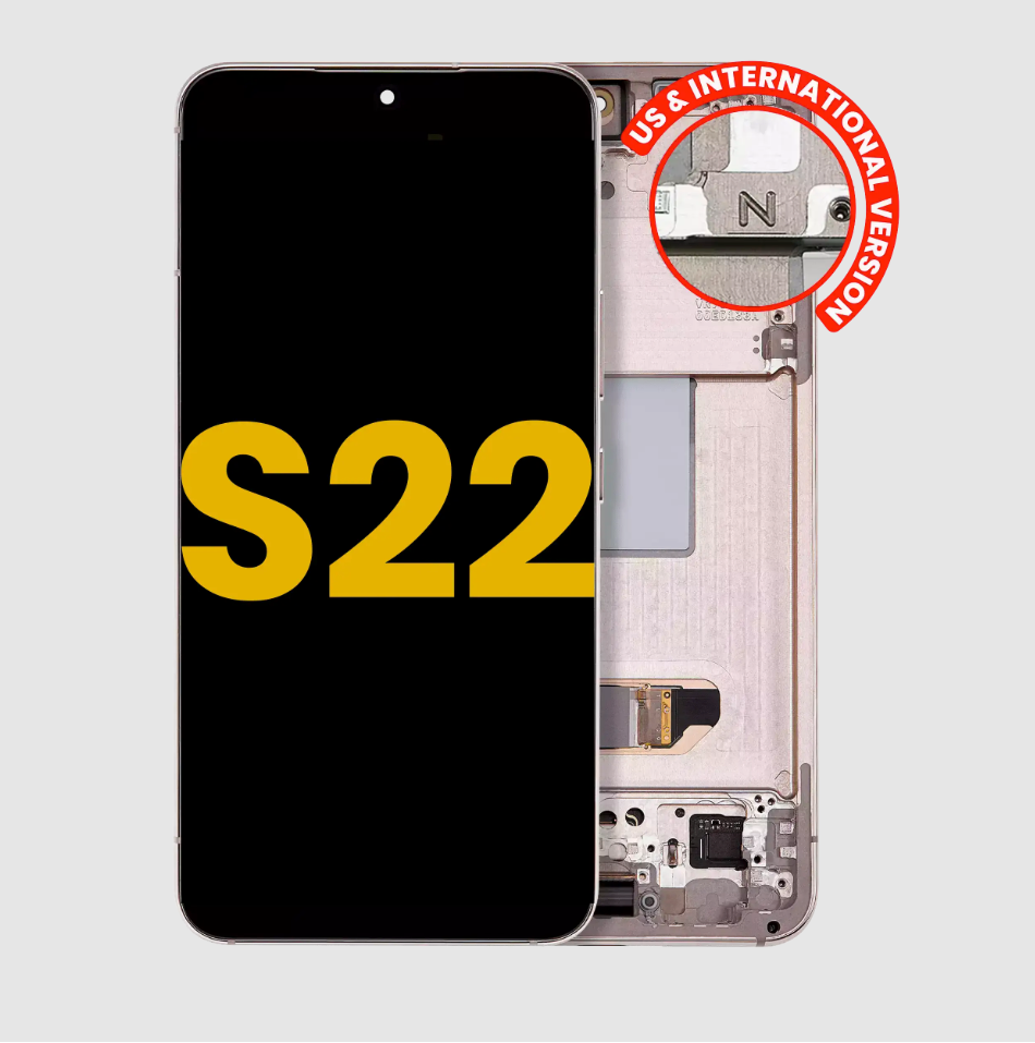OLED Assembly With Frame For Samsung Galaxy S22 5G (US & International Version) (Refurbished) (Pink Gold)