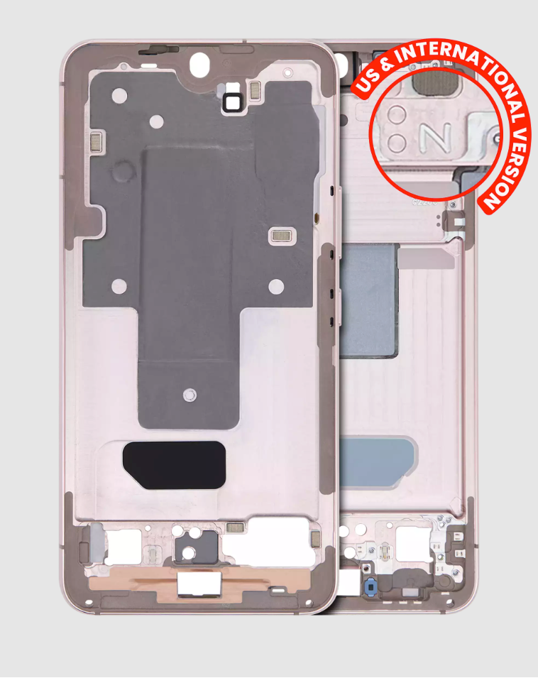 Mid-Frame Housing For Samsung Galaxy S22 5G (US & International Version) (Pink Gold)