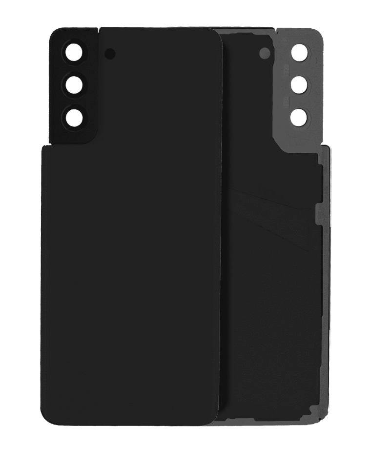 Back Cover Glass With Camera Lens For Samsung Galaxy S21 Plus (No Logo) (Aftermarket Plus) (Phantom Black)