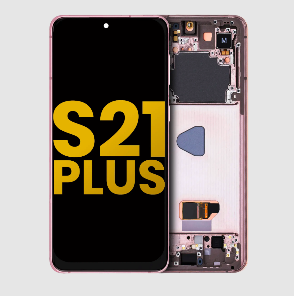 OLED Assembly With Frame For Samsung Galaxy S21 Plus 5G (Refurbished) (Phantom Violet / Pink / Gold)