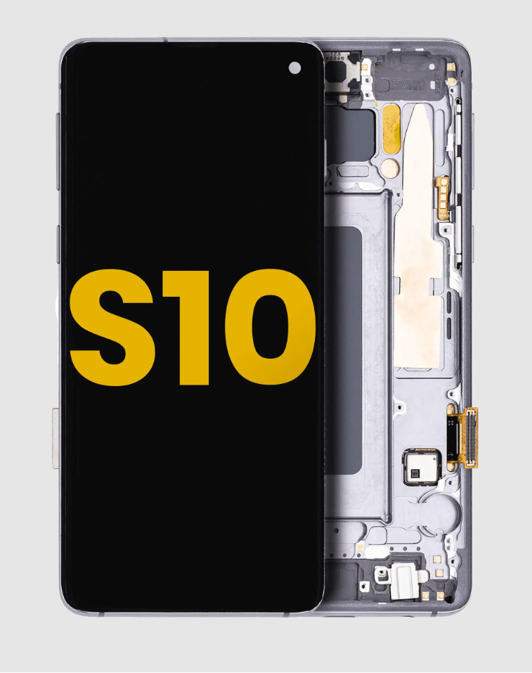 OLED Assembly With Frame For Samsung Galaxy S10 (Refurbished) (Prism / Ceramic Black)