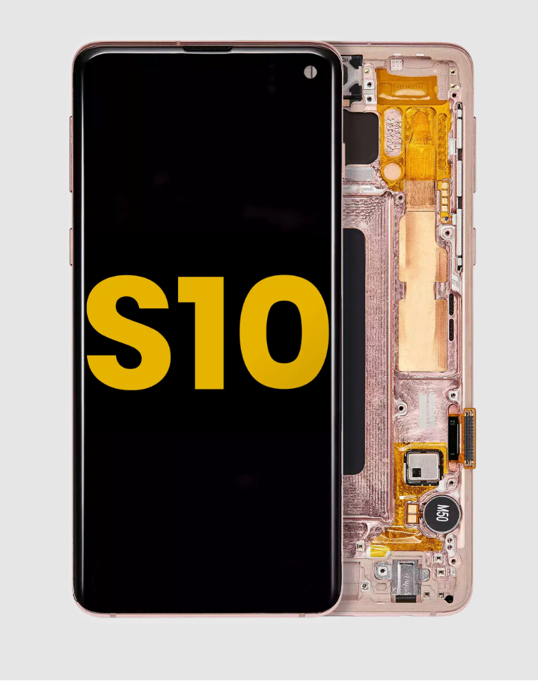 OLED Assembly With Frame For Samsung Galaxy S10 (Refurbished) (Flamingo Pink)