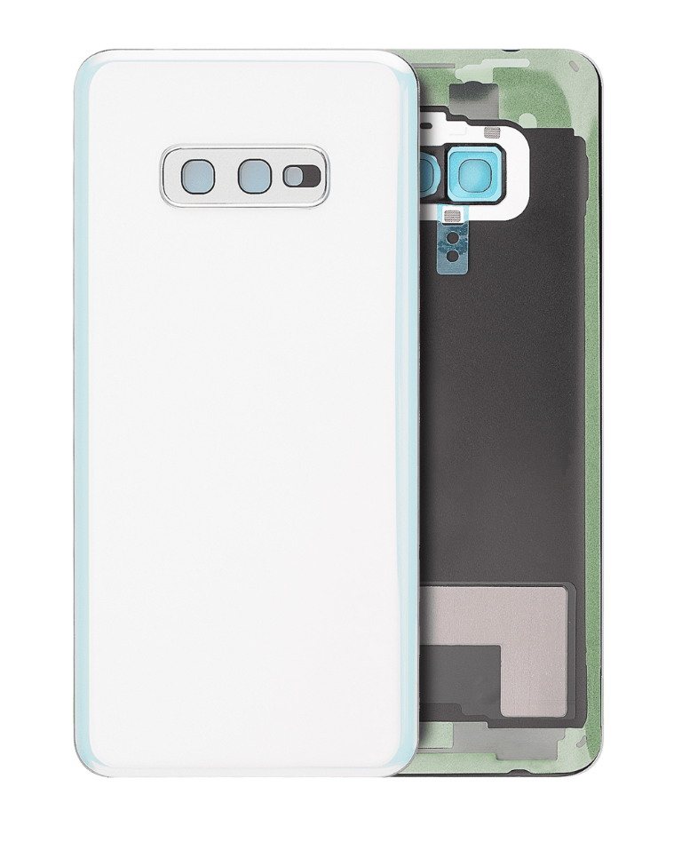 Back cover Glass With Camera Lens For Samsung Galaxy S10E (No Logo) (Aftermarket Plus) (Prism White)