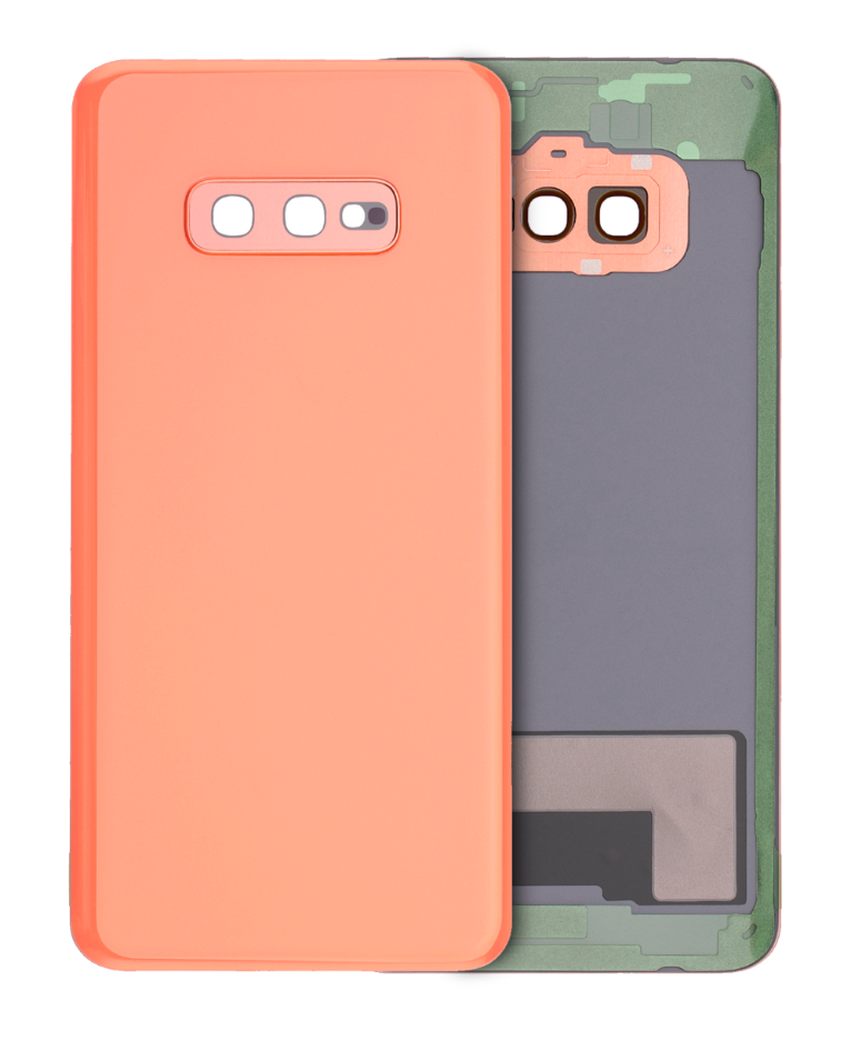 Back cover Glass With Camera Lens For Samsung Galaxy S10E (No Logo) (Aftermarket Plus) (Flamingo Pink)