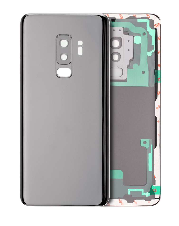 Back Cover Glass With Camera Lens For Samsung Galaxy S9 Plus (No Logo) (Aftermarket Plus) (Titanium Gray)