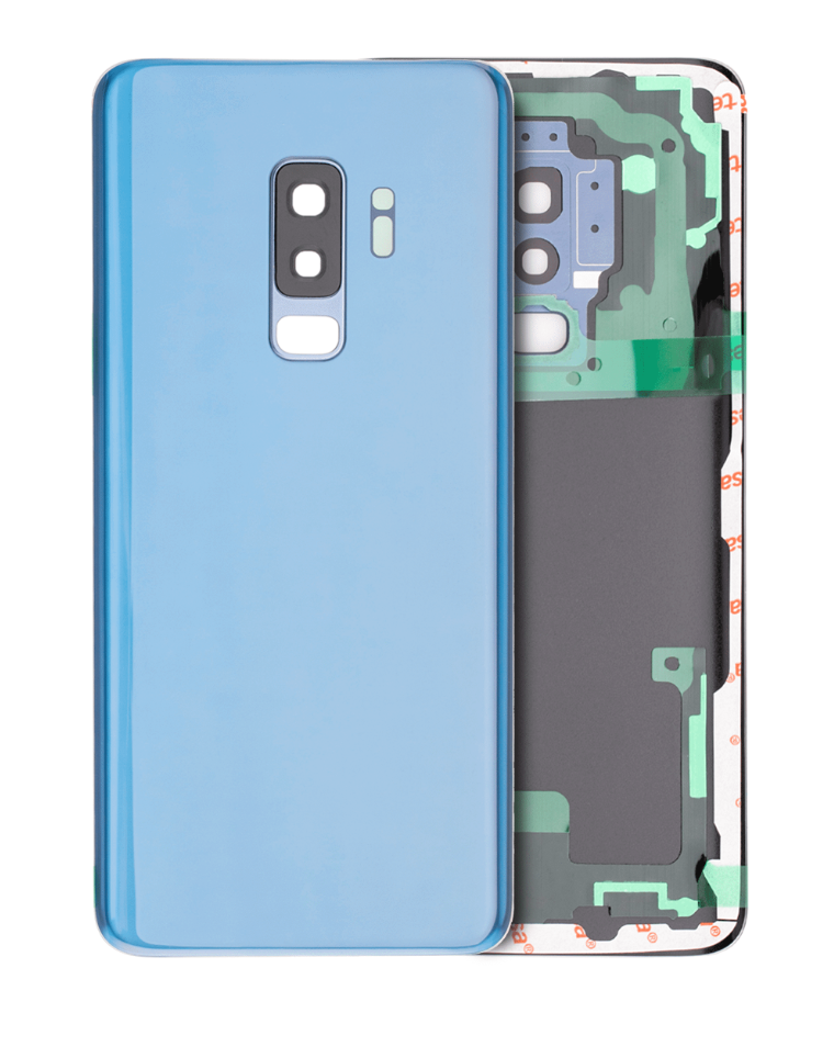 Back Cover Glass With Camera Lens For Samsung Galaxy S9 Plus (No Logo) (Aftermarket Plus) (Coral Blue)