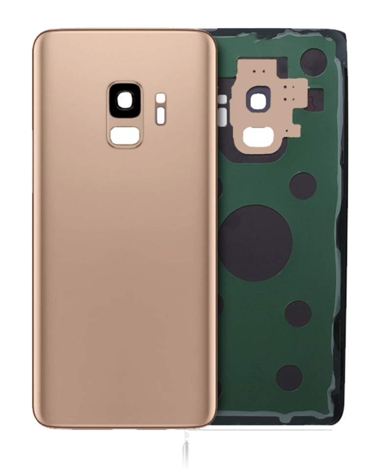 Back Cover Glass With Camera Lens For Samsung Galaxy S9 (No Logo) (Aftermarket Plus) (Sunrise Gold)