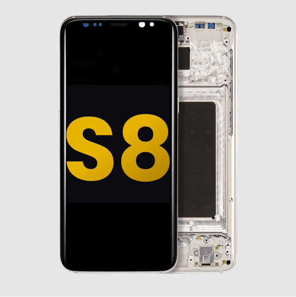 OLED Assembly With Frame For Samsung Galaxy S8 (Refurbished) (Arctic Silver)