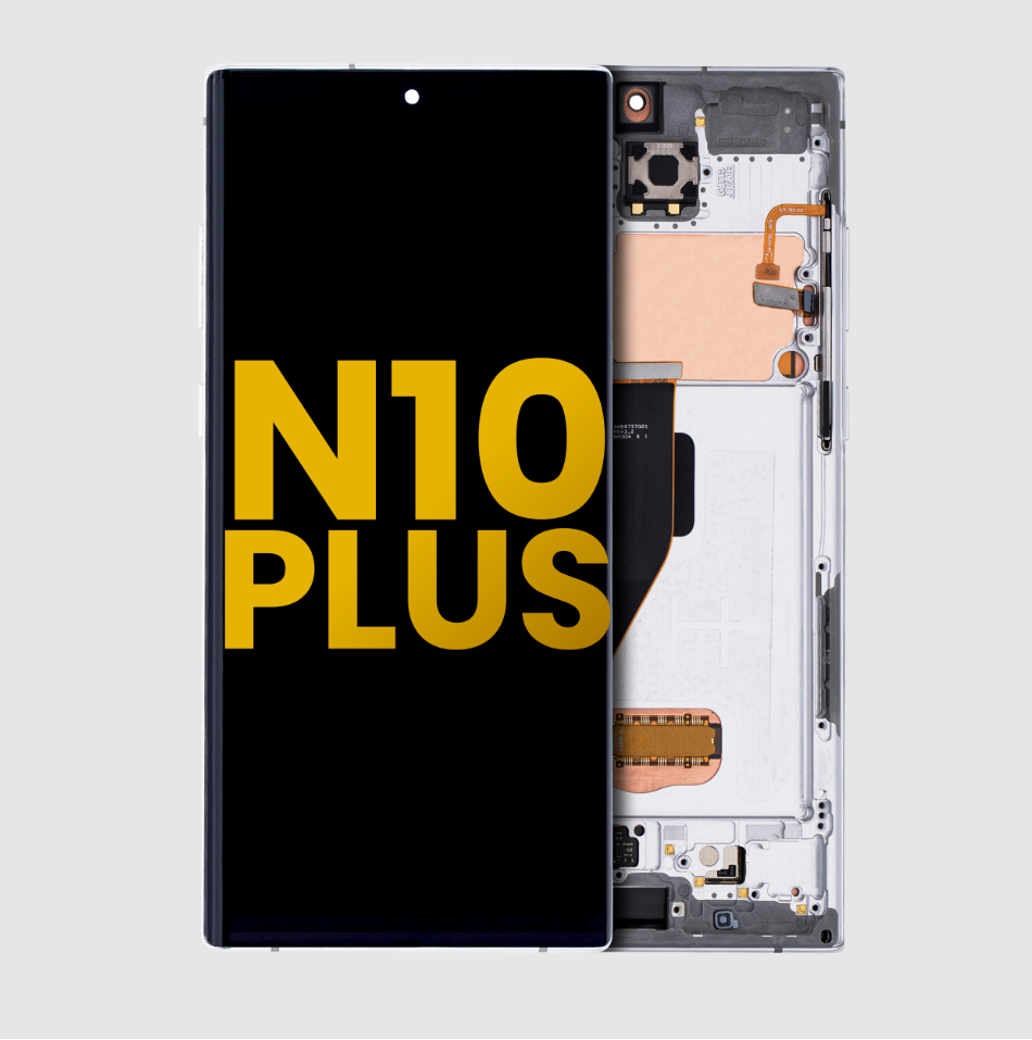 OLED Assembly With Frame For Samsung Galaxy Note 10 Plus / 5G (Refurbished) (Aura White)