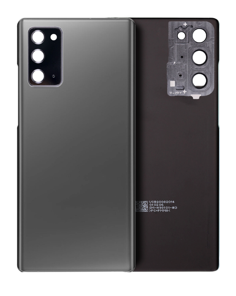 Back Cover Glass With Camera Lens For Samsung Galaxy Note 20 5G (No Logo) (Aftermarket Plus) (Mystic Gray)