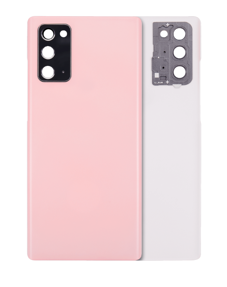 Back cover Glass With Camera Lens For Samsung Galaxy Note 20 5G (No Logo) (Aftermarket Plus) (Aura Pink)