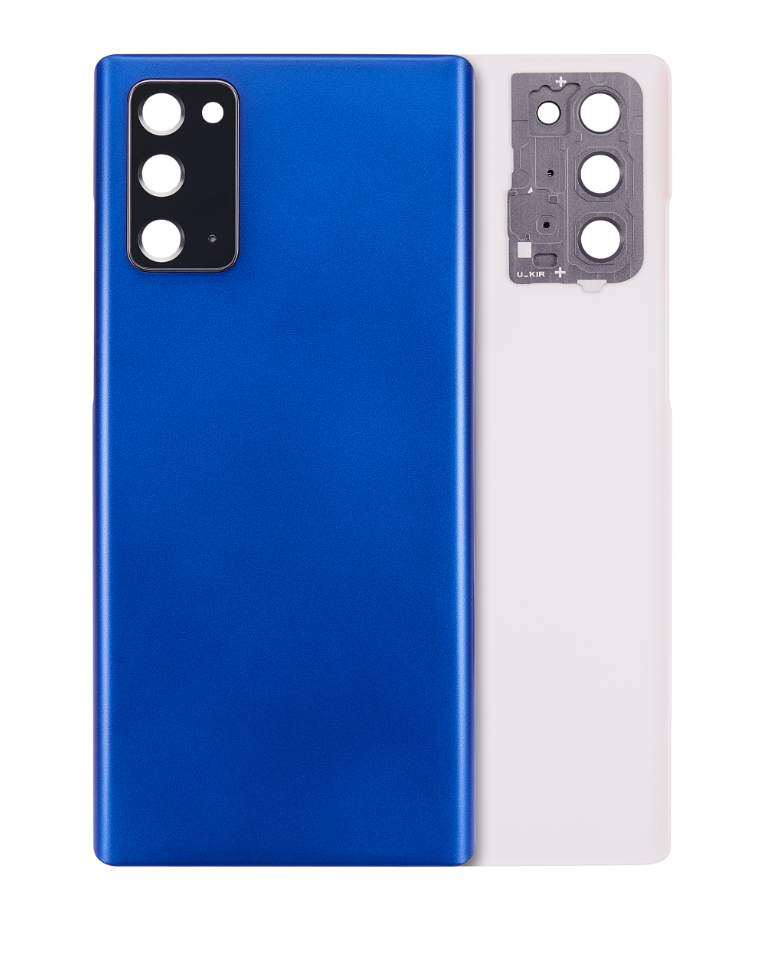 Back cover Glass With Camera Lens For Samsung Galaxy Note 20 5G (No Logo) (Aftermarket Plus) (Mystic Blue)