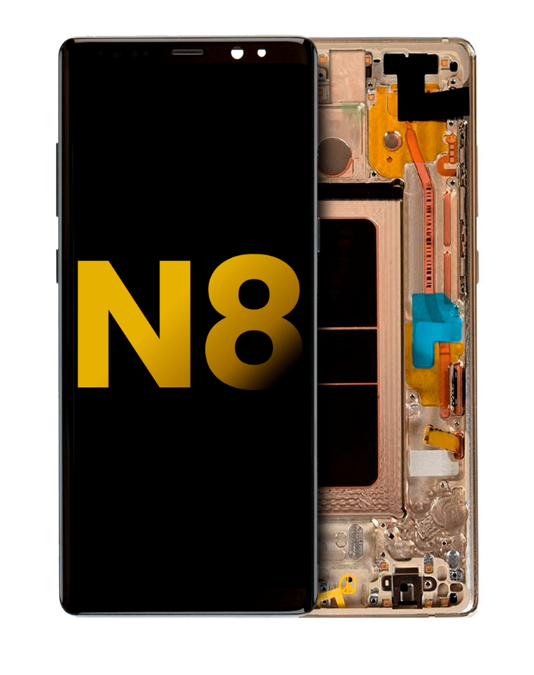 OLED Assembly With Frame For Samsung Galaxy Note 8 (Refurbished) (Maple Gold)