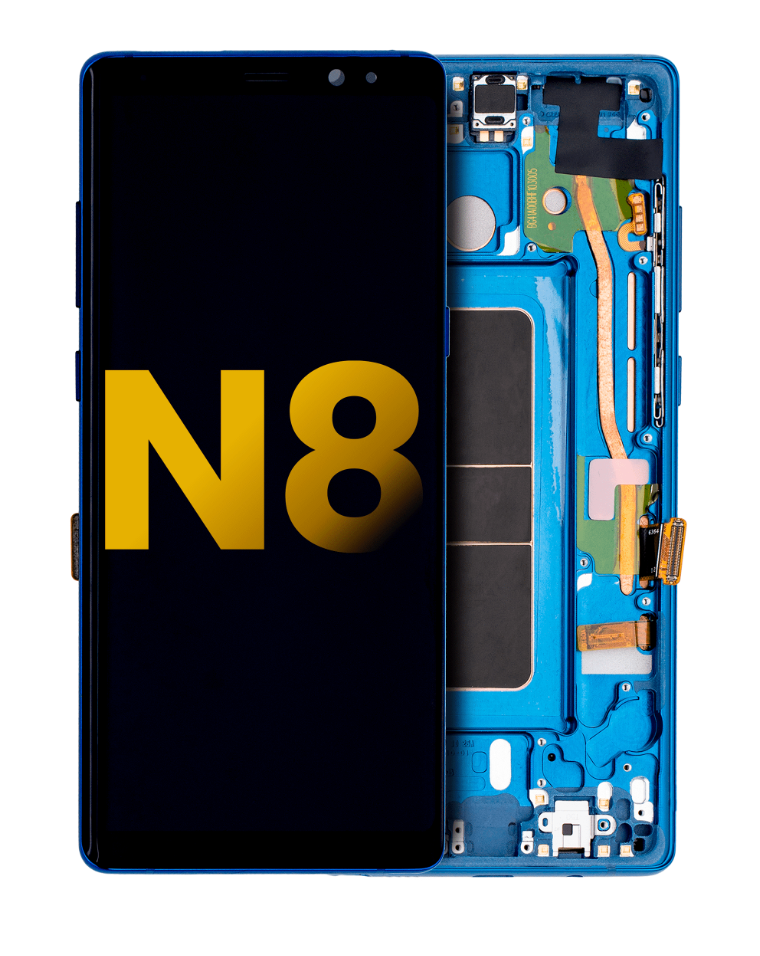 OLED Assembly With Frame For Samsung Galaxy Note 8 (Refurbished) (Deep Sea Blue)